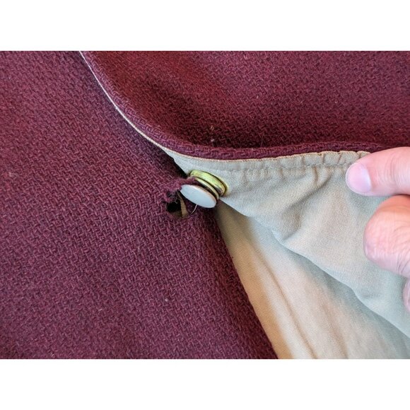Marshall Gamemaster VTG 50s 60s Wool Maroon Tri-State Engineers Snap Jacket 38 - Picture 9 of 11